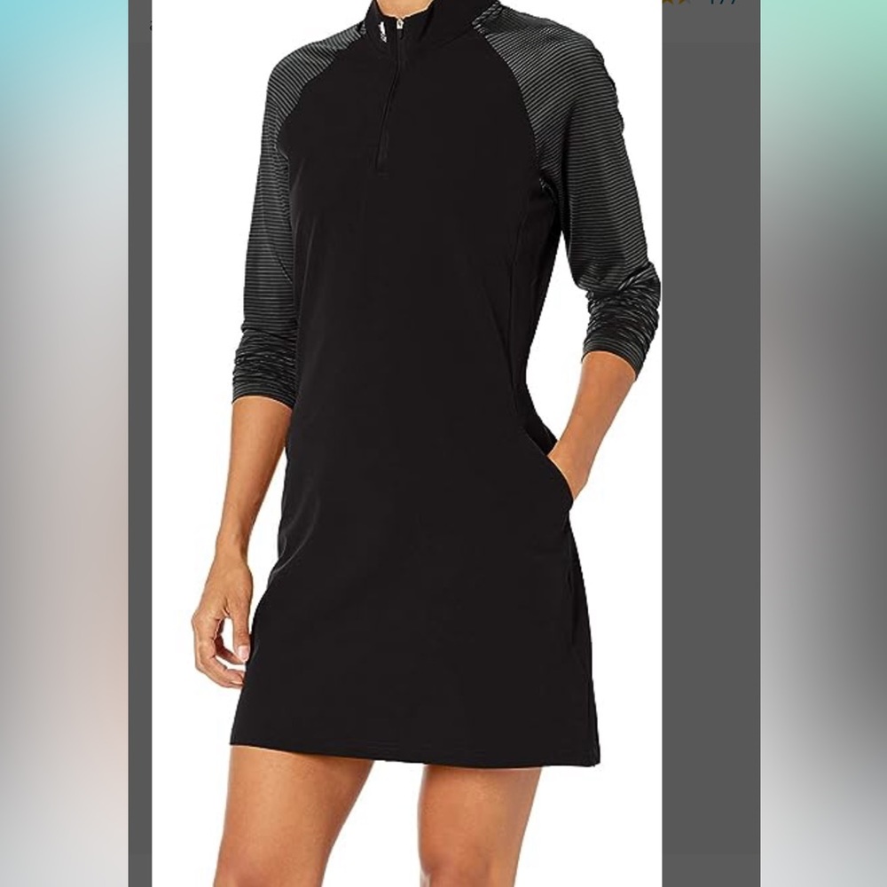Adidas UPF 50 black golf dress, NWT